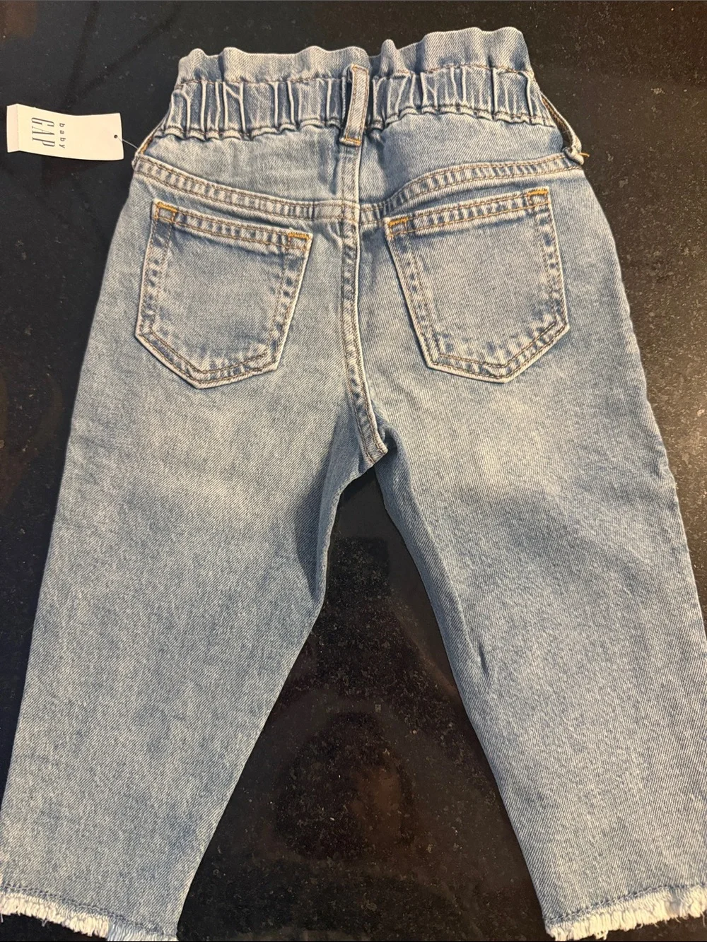 Kids Light Blue Paperbag Waist Denim Jeans